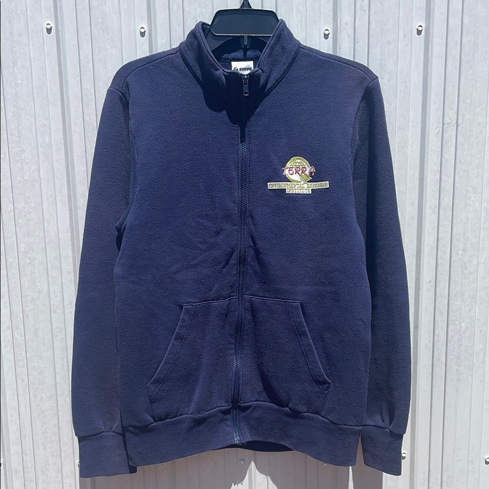 TERRA Navy Uniform Full-Zip Jacket with Embroidered Logo